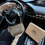Coach_Nolita_19_Brown_With_OriginalBox_DustCover_ChainBelt_PearlCharm