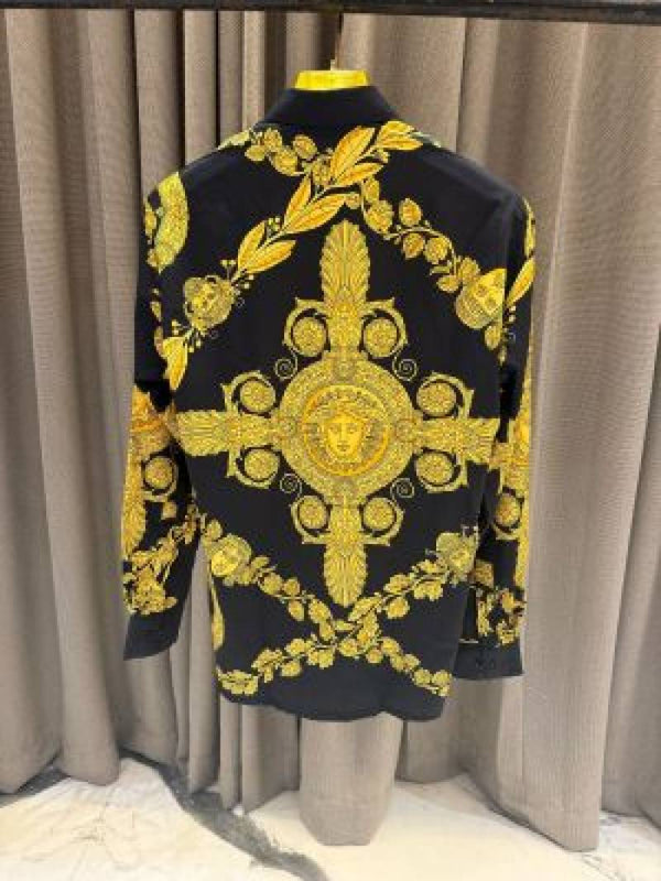 Versace Bandana Design Box Pack Full Sleeves Shirt Black
