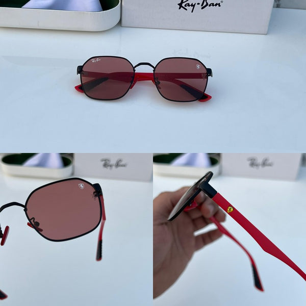 Rey ban_406_black_red