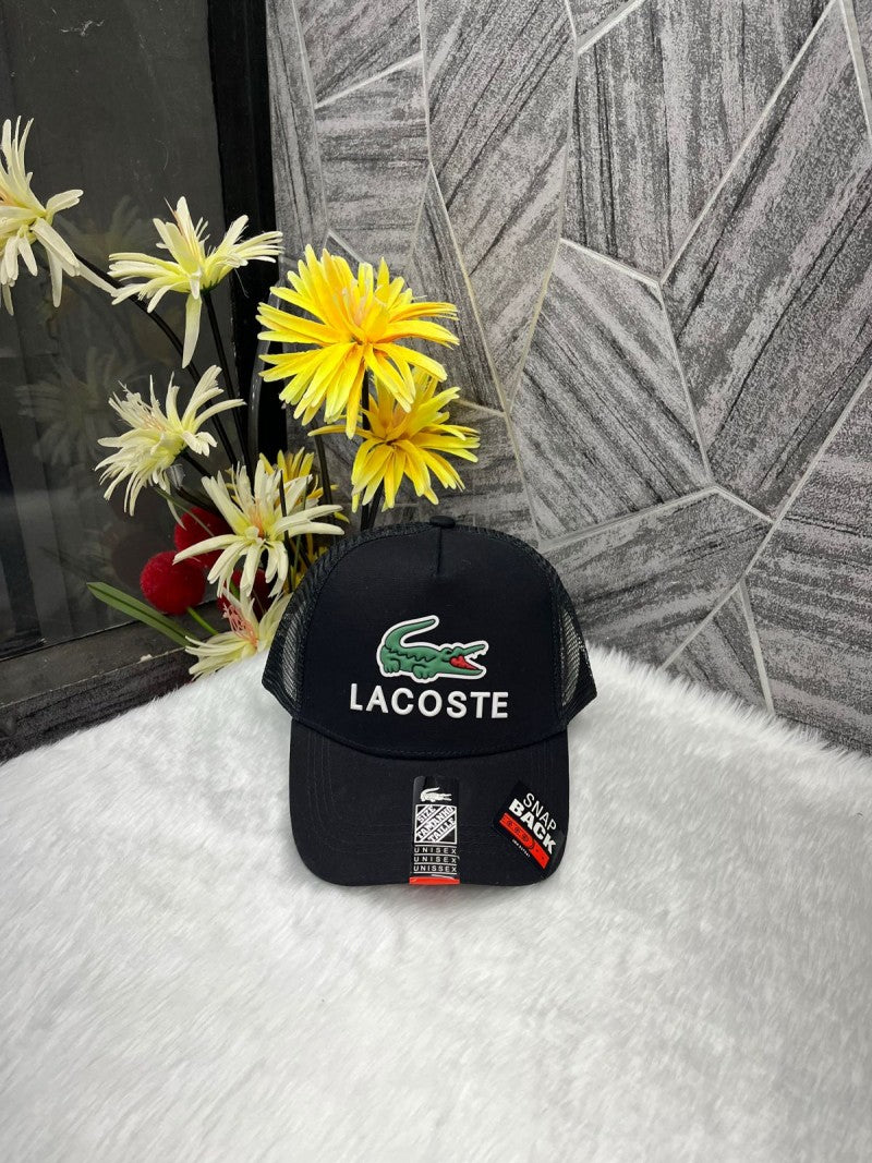 Lacoste_Crocodile_Front_Logo_Net_Premium_Unisex_Cap_With_Safety_Box_(Black)