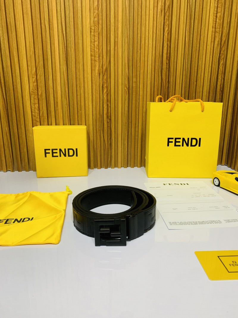 21 FENDY FULL BLACK PRINTED PREMIUM QUALITY BELT FULL KIT