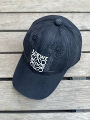 Loewe Denim Washed Black Premium Unisex Cap With Safety Box