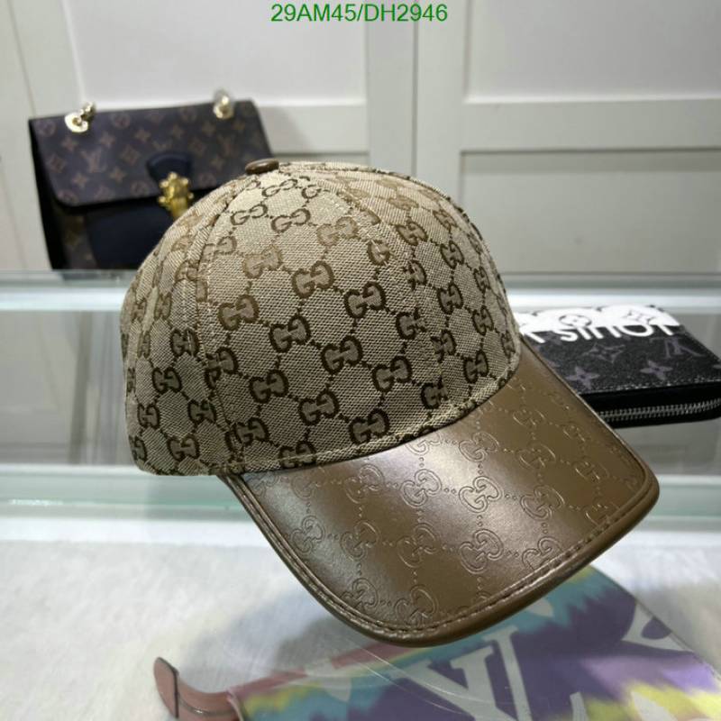 Gucci_GG_Small_Monogram_Leather_Brown_Premium_Unisex_Cap_With_Safety_Box
