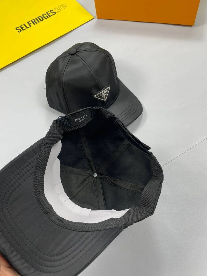 Prada_Re_Edition_Nylon_Black_Front_Logo_Premium_Unisex_Cap_(With_Safety_Box)