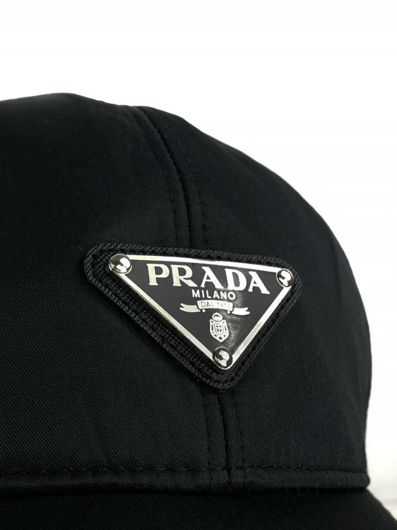 Prada_Re_Edition_Nylon_Black_Front_Logo_Premium_Unisex_Cap_(With_Safety_Box)