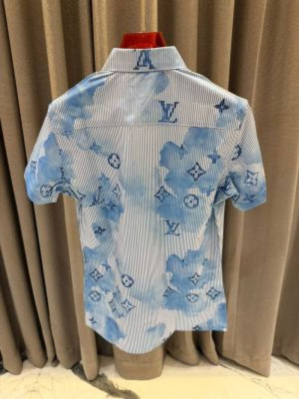 Lv_imported Half Sleeves Shirt Sky blue