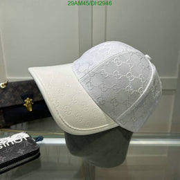 Gucci_GG_Small_Monogram_Leather_White_Premium_Unisex_Cap_With_Safety_Box