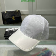 Gucci_GG_Small_Monogram_Leather_White_Premium_Unisex_Cap_With_Safety_Box