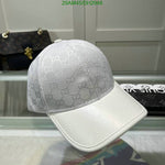 Gucci_GG_Small_Monogram_Leather_White_Premium_Unisex_Cap_With_Safety_Box