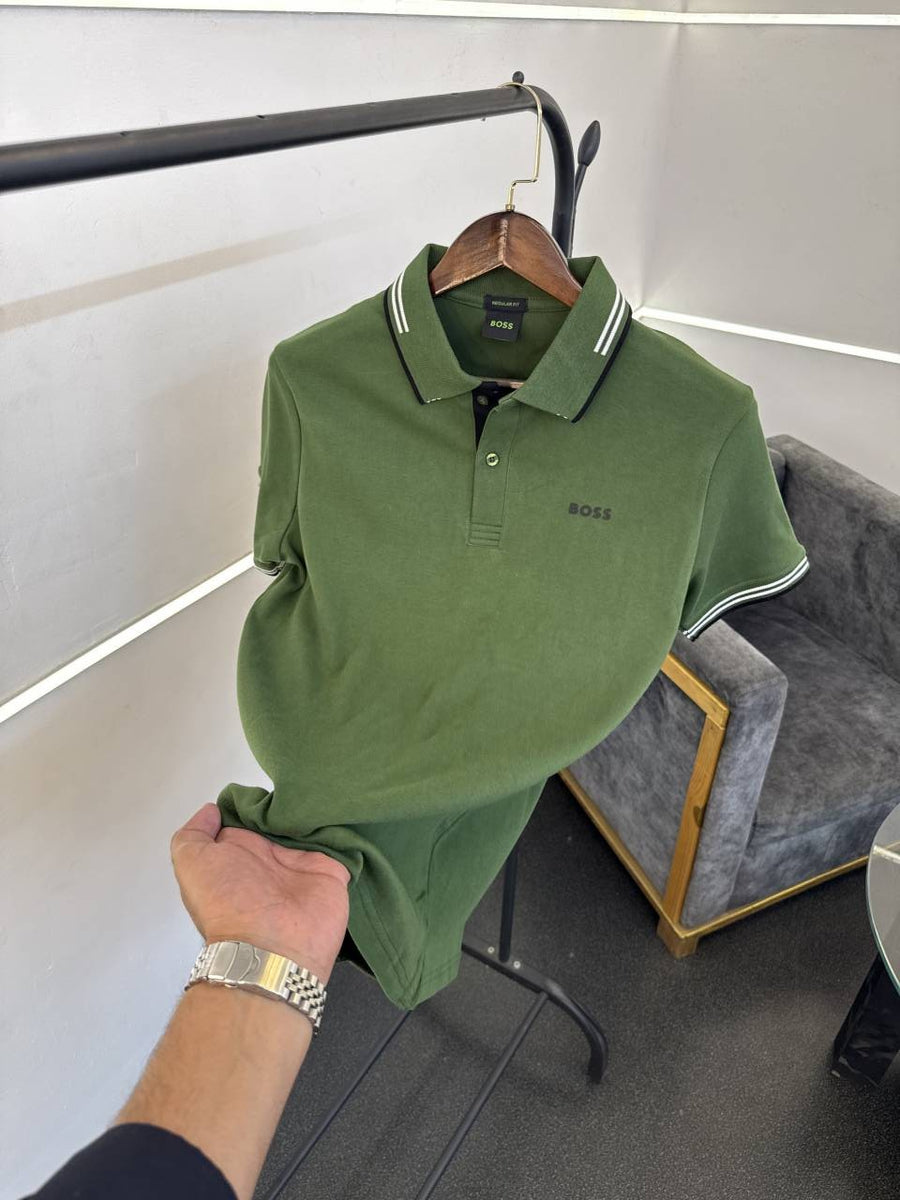 Hugo bos imported quality polo tshirt green
