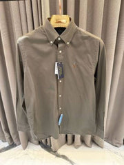Ralph Lauren Chest Logo Full Sleeves Shirt Olive