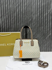 Michael Kors CB Cream-AP Medium Satchel Bag Highend With Original DustCover & CarryBagPacking