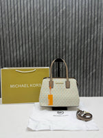 Michael Kors CB Cream-AP Medium Satchel Bag Highend With Original DustCover & CarryBagPacking