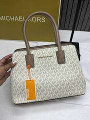 Michael Kors CB Cream-AP Medium Satchel Bag Highend With Original DustCover & CarryBagPacking