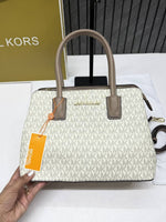Michael Kors CB Cream-AP Medium Satchel Bag Highend With Original DustCover & CarryBagPacking