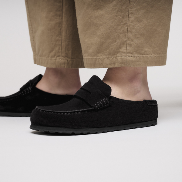 Birkenstock Naples Wrapped Suede Black