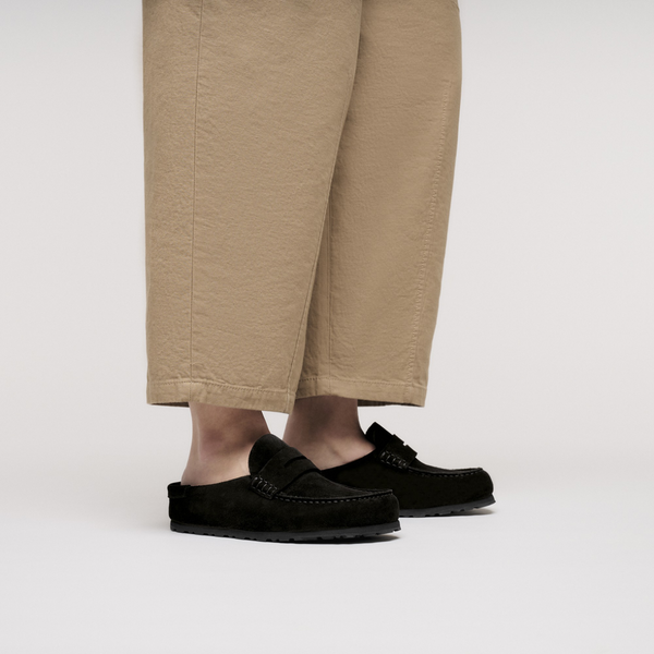 Birkenstock Naples Wrapped Suede Black