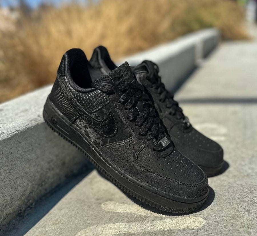 Nike AIRFORCE 1 LOW BLACK PONY HAIR SNAKESKIN