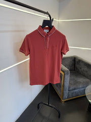 Lacoste Imported polo tshirt dark pink sale
