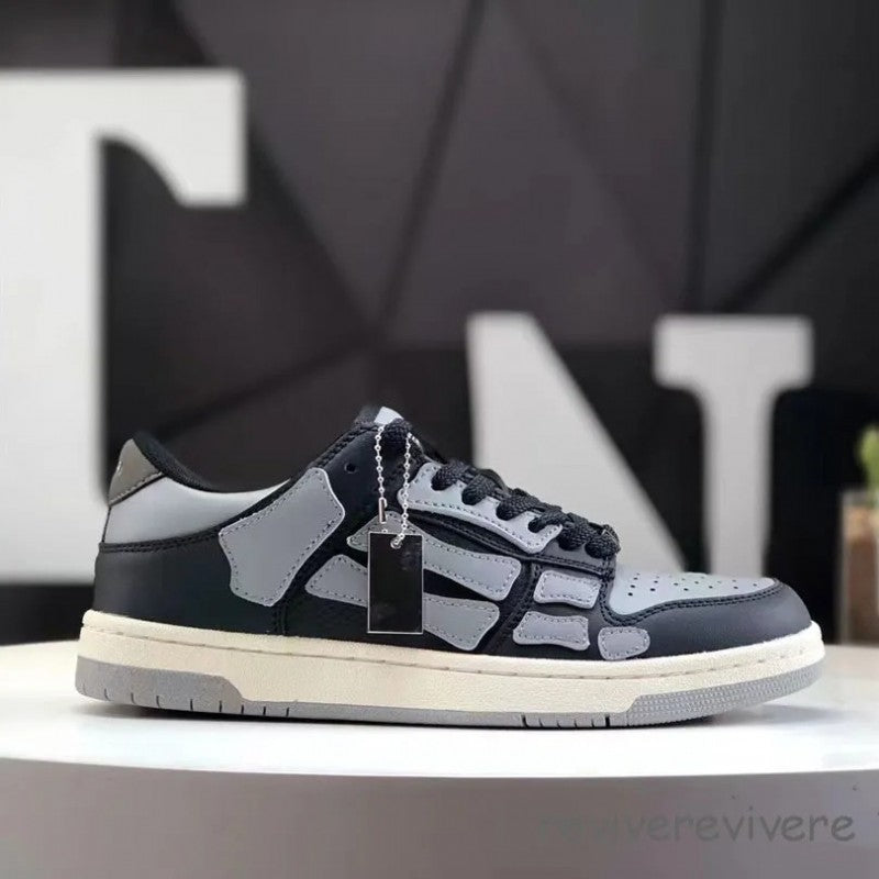 .. skeleton low black grey sneaker
