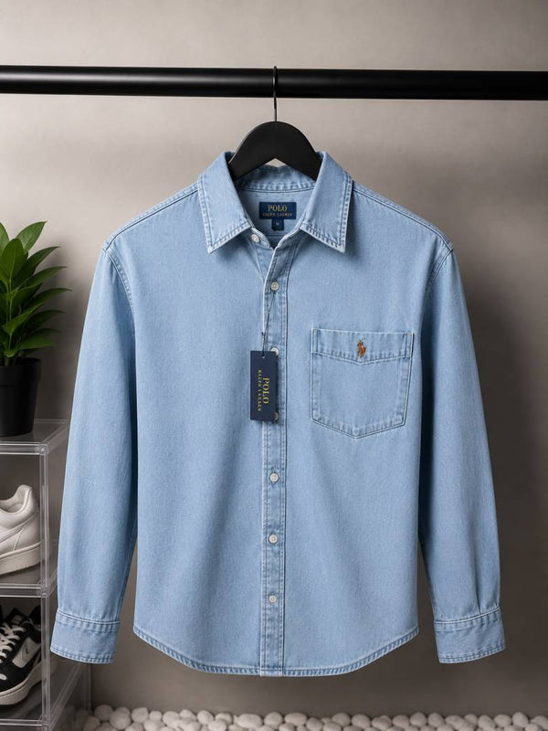 Ralph Lauren light wash Premium Denim shirt 1444