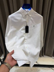 All Saints Chest Logo Full Sleeves Shirt White