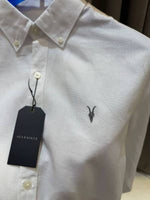 All Saints Chest Logo Full Sleeves Shirt White