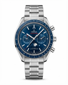 Omega Speed Master CO_Axial Chrono Meter Silver Blue Dail