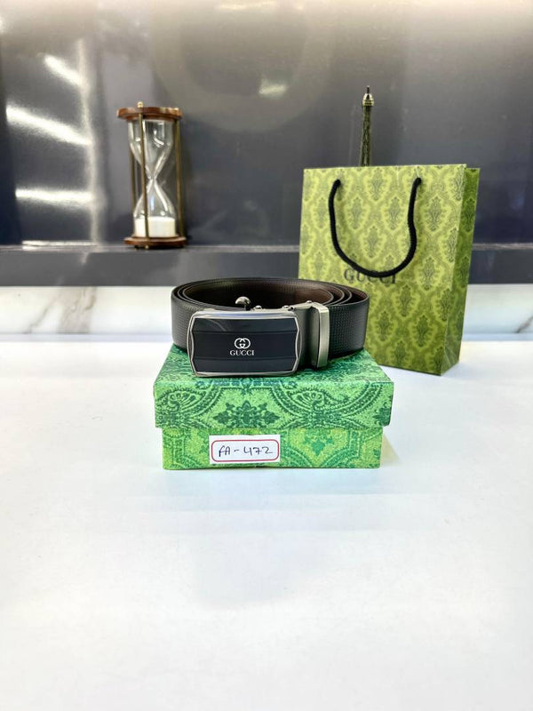 Gucci Black Auto Lock Belt Fa 472