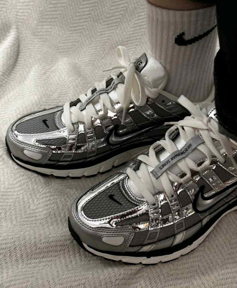 Nike P-6000 White Metallic Silver 5055