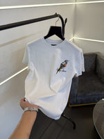 Tommy hilfigar round neck imported tshirt white sale
