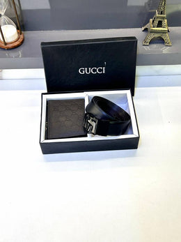 Gucci Belt & Wallet Combo Black Brown Fa 718