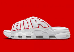 .Nikkee air uptempo slide white red