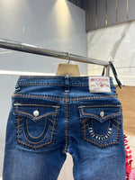 True Religio n Blue Shade Straight fit Premium Imported Stretchable Lycra Fabric Denim with Back Flap pocket Design 3690