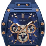 Guess Rectangle Chronograph Blue-Copper