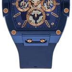 Guess Rectangle Chronograph Blue-Copper