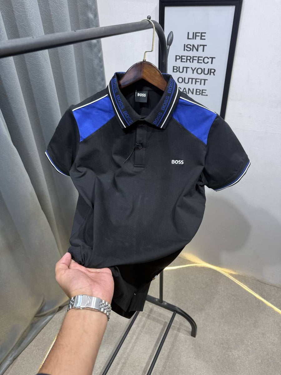 Hugo bos box pack imported polo tshirt black