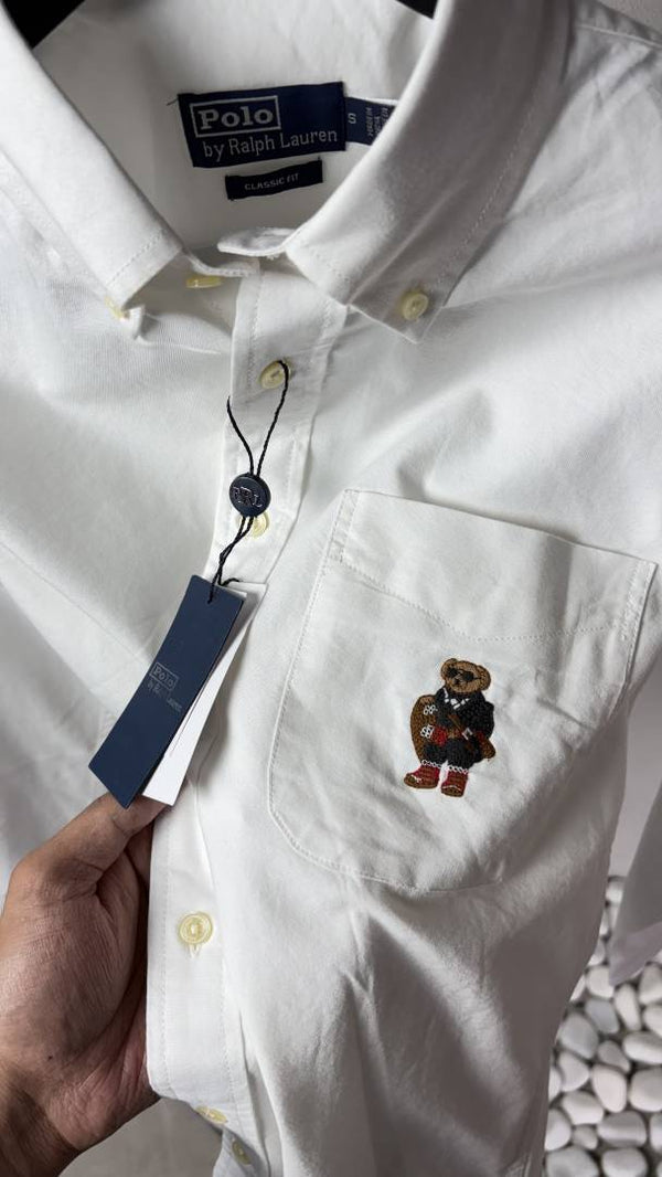 Ralph lauren premium bear logo shirt 1263