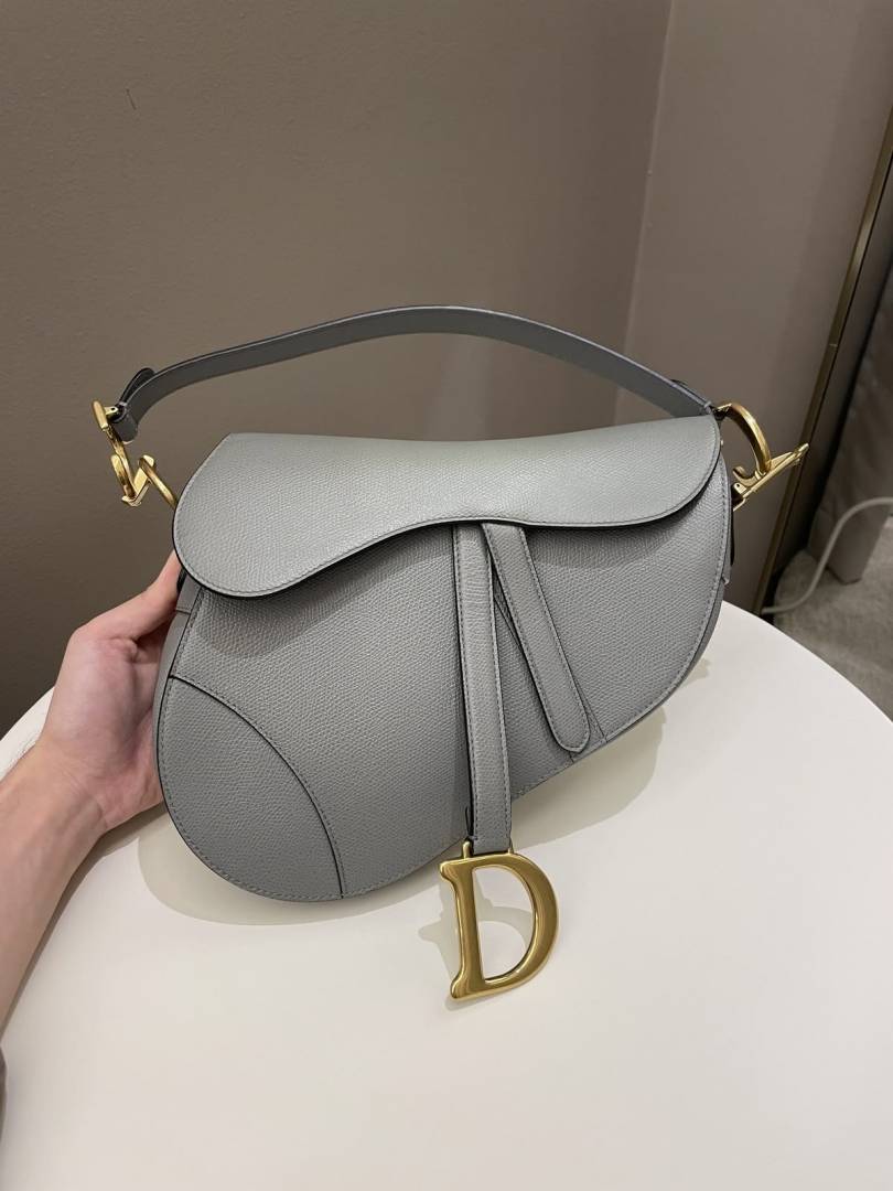 Dior_CB_Saddle_With_OriginalBox_CarryBag_Gray_Leather
