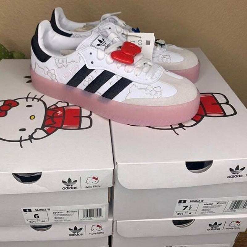 Adidas hello kitty x samba white black clear pink w