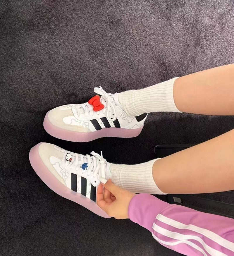 Adidas hello kitty x samba white black clear pink w