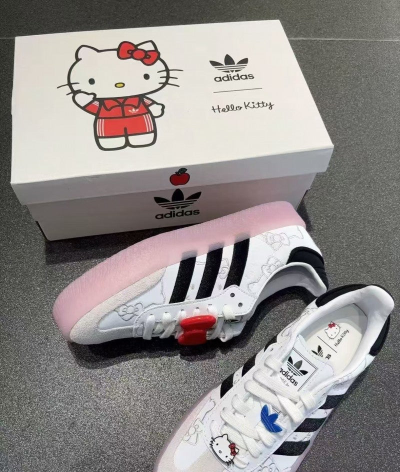 Adidas hello kitty x samba white black clear pink w