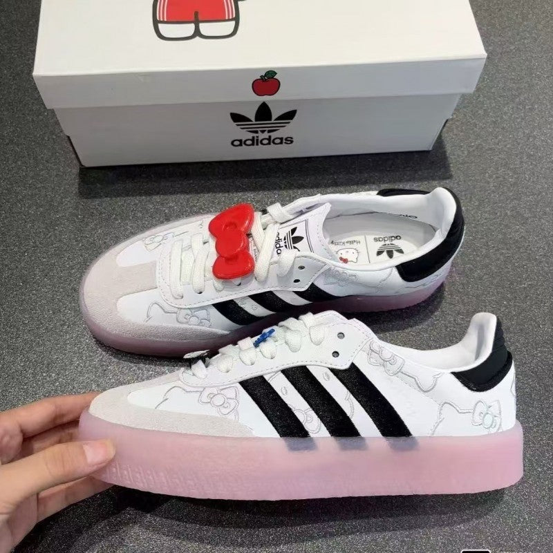Adidas hello kitty x samba white black clear pink w