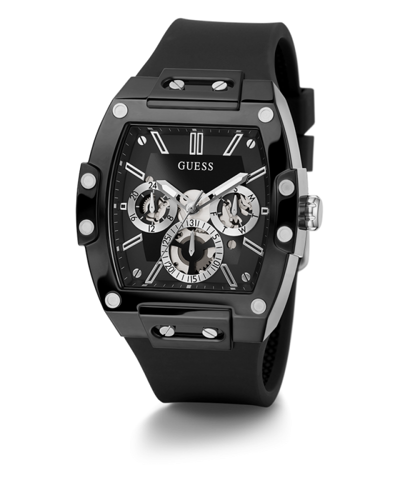 Guess Rectangle Chronograph Black-Silver Chronograph
