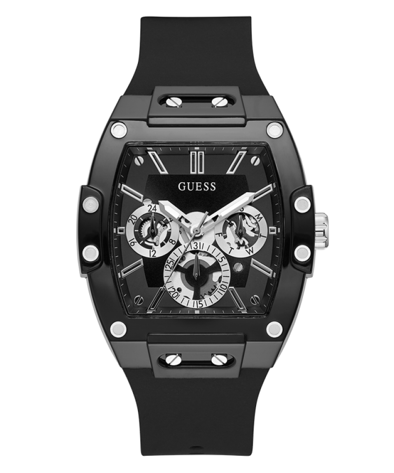 Guess Rectangle Chronograph Black-Silver Chronograph