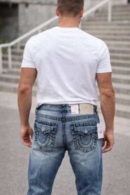 True Religion Straight fit Premium Imported Stretchable Lycra Fabric Denim with Back Pocket Embroidered Design 3948