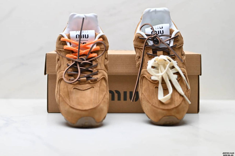 Miu Miu x NB 530 SL Women Sneakers With OG Box & Carry Bag (Khaki - 1212)