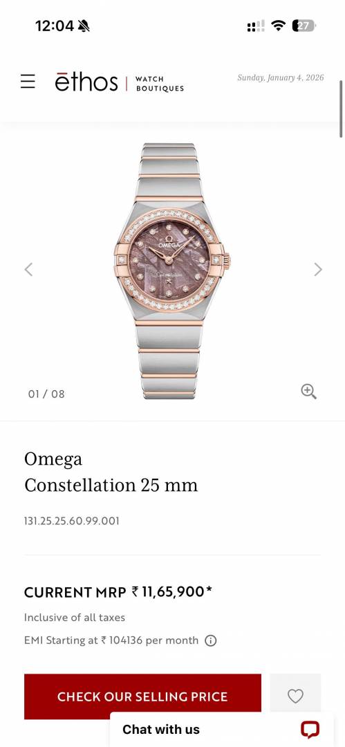 Omeg_ga Constellation Quartz luxury watch.