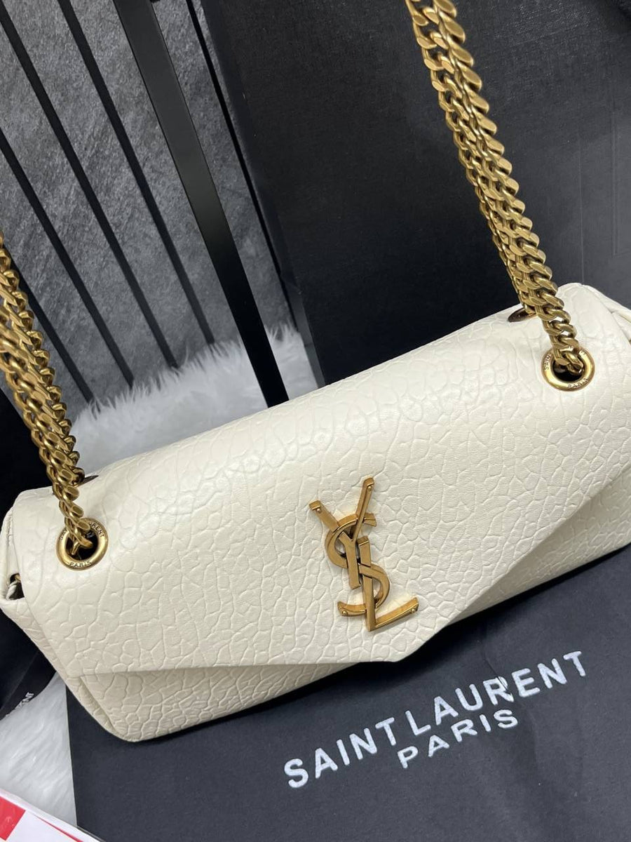 Ysl CB Calypso White Shoulder Bag With Original Box Dust Cover CarryBag Premium Packaging
