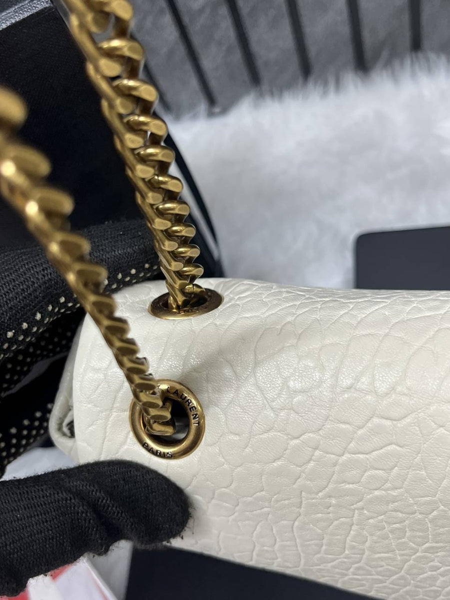 Ysl CB Calypso White Shoulder Bag With Original Box Dust Cover CarryBag Premium Packaging